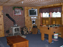 Rec Room - Fooze Ball and Wood Stove